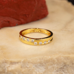 .28 CTW Diamond Wedding Ring 18k Yellow Gold WR85