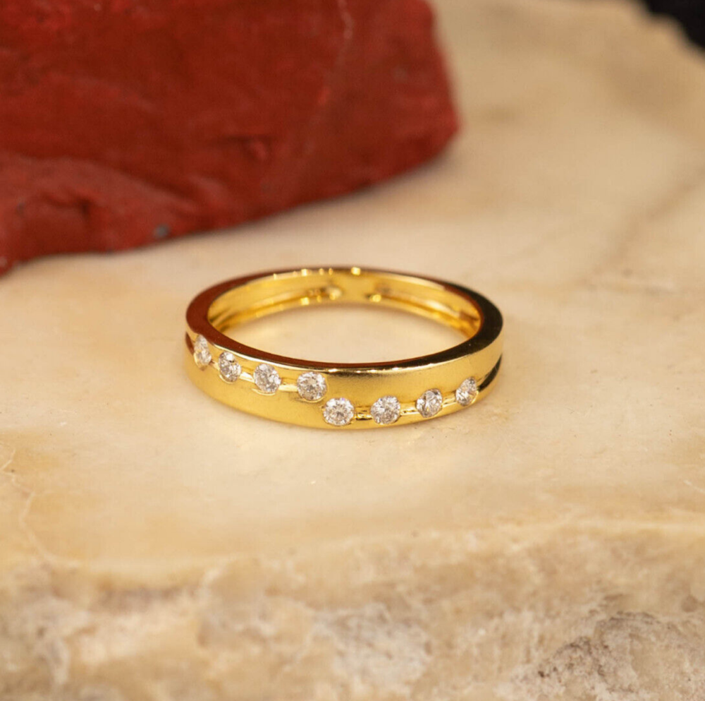 .28 CTW Diamond Wedding Ring 18k Yellow Gold WR85