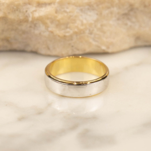 Men's Wedding Ring 14k White Yellow Gold WR34