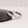 .118 CTW Diamond Engagement Ring 18k White Gold ER652W