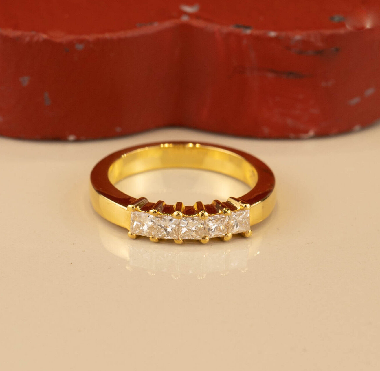 .60 CTW Diamond Half Eternity Ring 14k Yellow Gold HE25