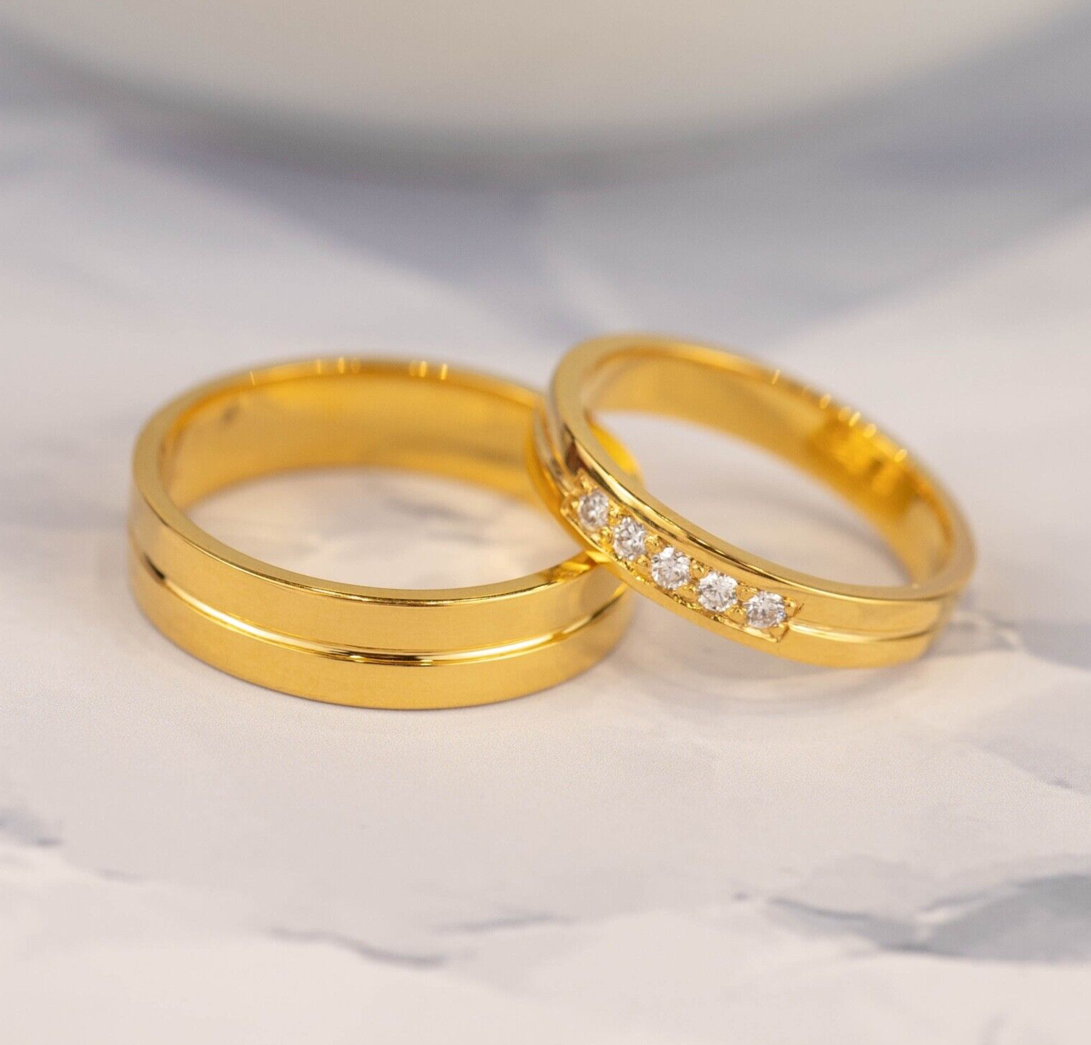 .10 CTW Diamond Wedding Ring 14k Yellow Gold WR152-1