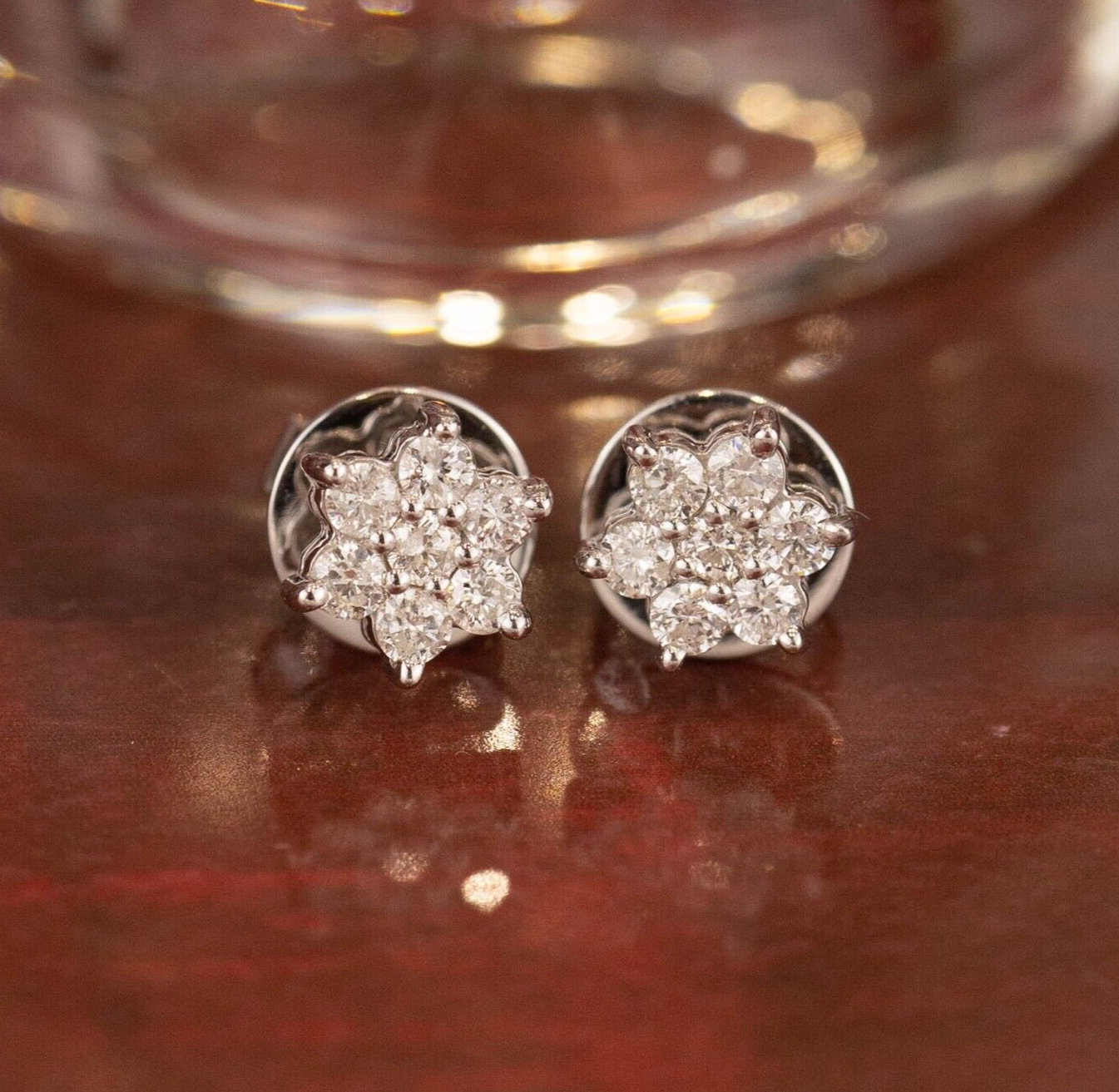 .56 CTW Diamond Rositas Earrings 14k White Gold JS201E-1