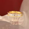 .89 CTW Diamond Half Eternity Ring 18k Yellow Gold HE19