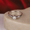 .158 CTW Diamond Engagement Ring 18k White Gold ER652W-1
