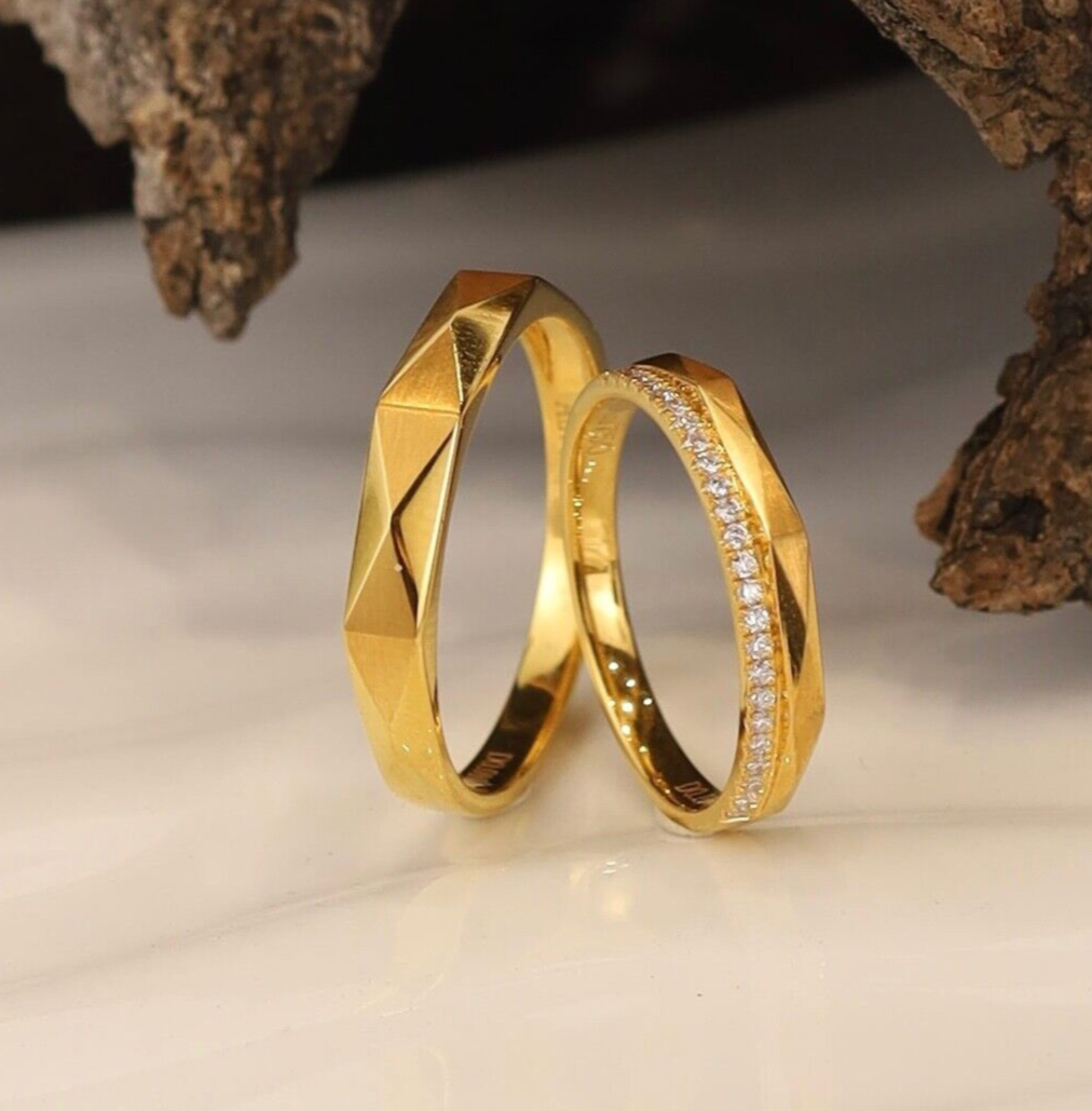 .126 CTW Diamond Wedding Ring 18k Yellow Gold WR301-YG