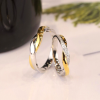 .097 CTW Diamond Wedding Ring 18k Twotone Gold WR289-YG