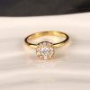 .34 CTW Diamond Engagement Ring 14k Yellow Gold ER015-2