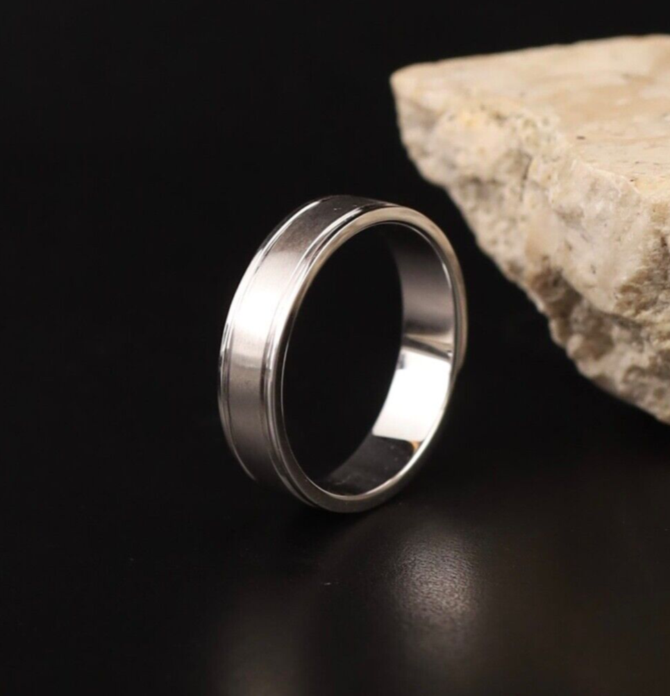 Men’s Wedding Ring 14k White Gold WR309-2