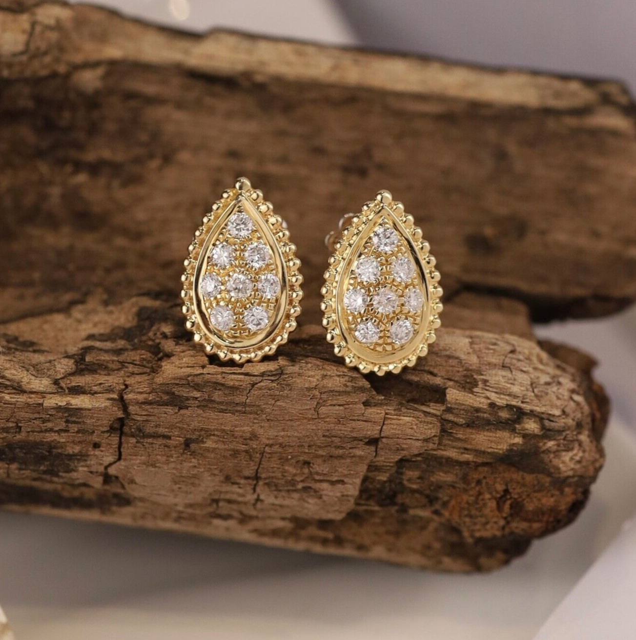 .31 CTW Diamond Earrings 14k Twotone Gold E982