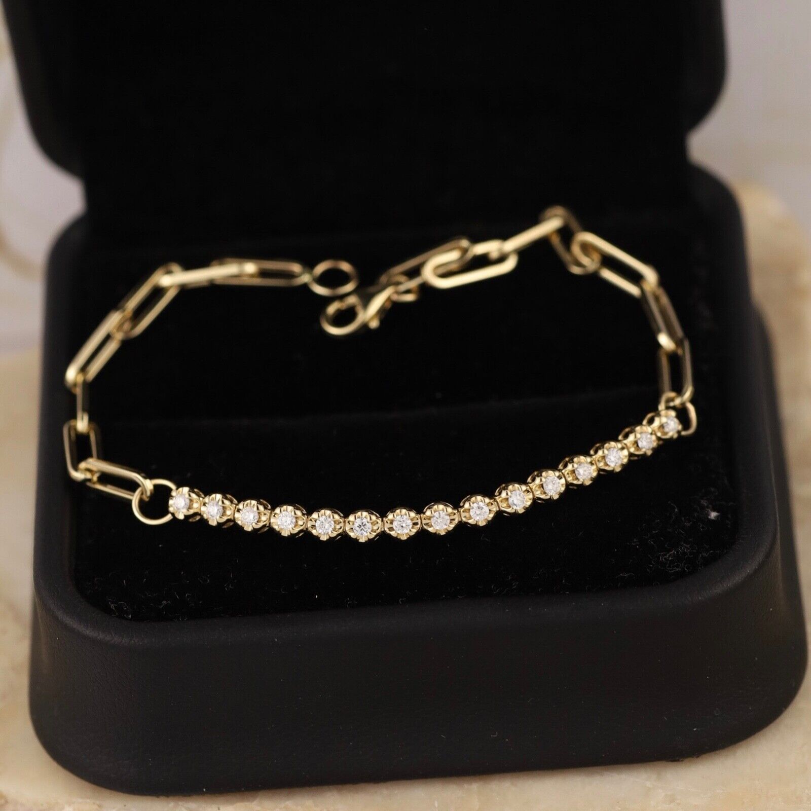 .206 CTW Diamond Bracelet 14k Yellow Gold B142Y