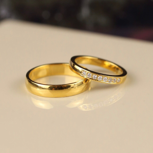 .08 CTW Diamond Wedding Ring 14k Yellow Gold WR376