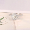 Certified-GIA .80 Carat Diamond w/.24 CTW Engagement Ring 18k White Gold ER077