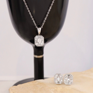 1.79 CTW Diamond Jewelry Set 18k White Gold JS213