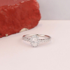 .58 CTW Diamond Engagement Ring 18K White Gold ER091