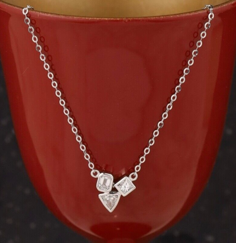.34 CTW Diamond Necklace 18K White Gold N306