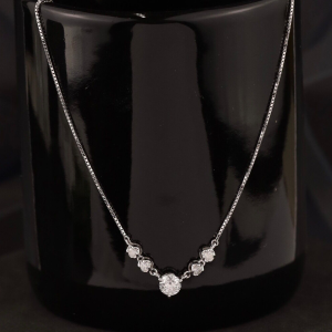 .47 CTW Diamond Necklace 18K White Gold N309