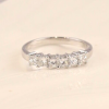 .66 CTW Diamond Half Eternity Ring 14k White Gold HE398