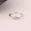 .24 CTW Diamond Engagement Ring 18K White Gold ER0110