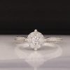 .66 CTW Diamond Engagement Ring 18K White Gold ER095