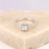 GIA-Certified .36 Carat Diamond w/.218 CTW Engagement Ring 18k White Gold ER0165