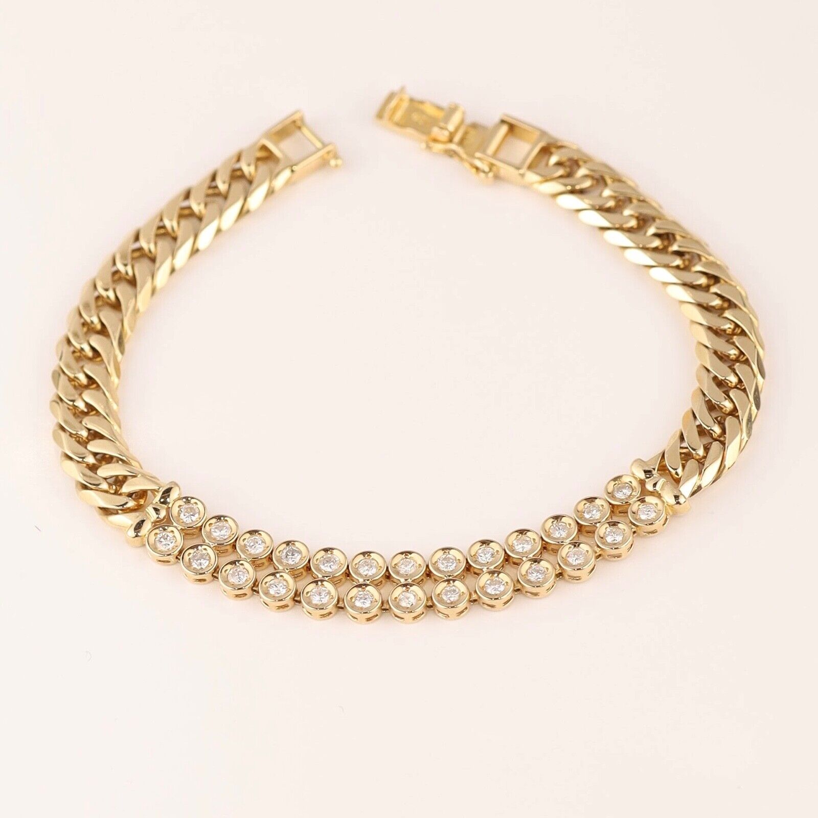 1.00 CTW Diamond Bracelet 18k Yellow Gold B175
