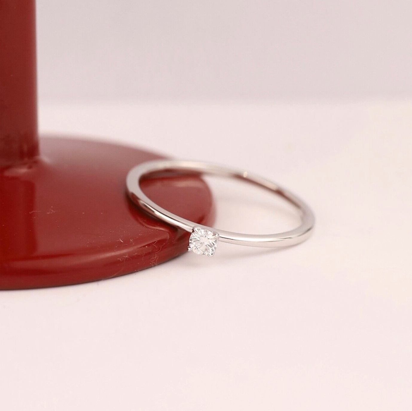 .09 Carat Diamond Engagement Ring 18k White Gold ER0136