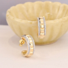 .22 CTW Diamond Earrings 18k Twotone Gold E002