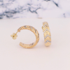 .19 CTW Diamond Earrings 18k Twotone Gold E004