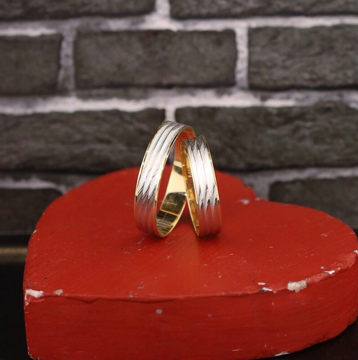 Wedding Ring 18K Twotone Gold WR384-3