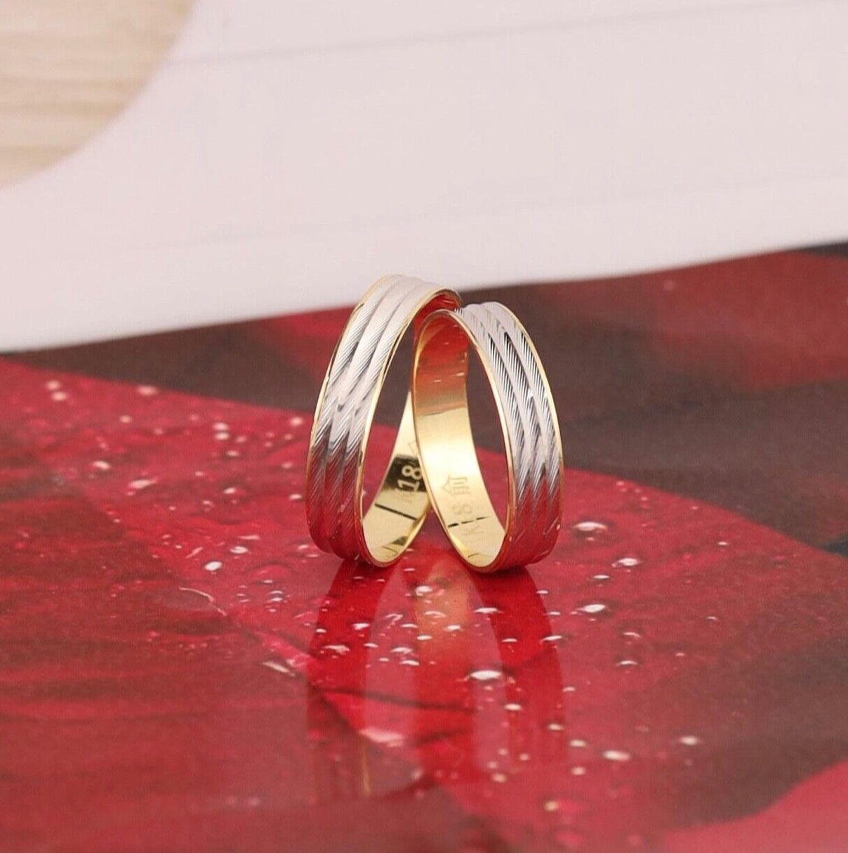 Wedding Ring 18k Twotone Gold WR384-5