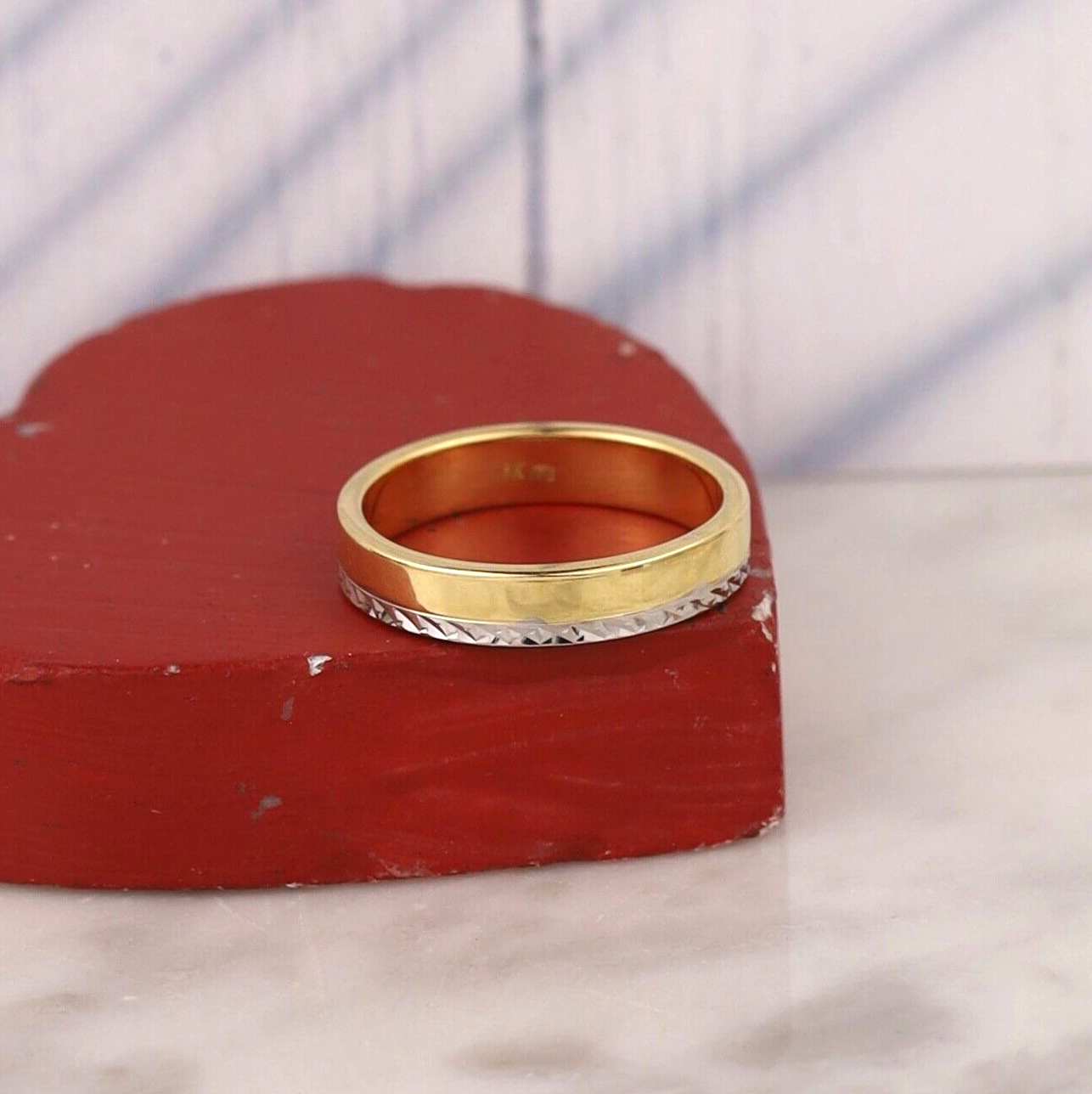 Men’s Wedding Ring 18k Twotone Gold WR388