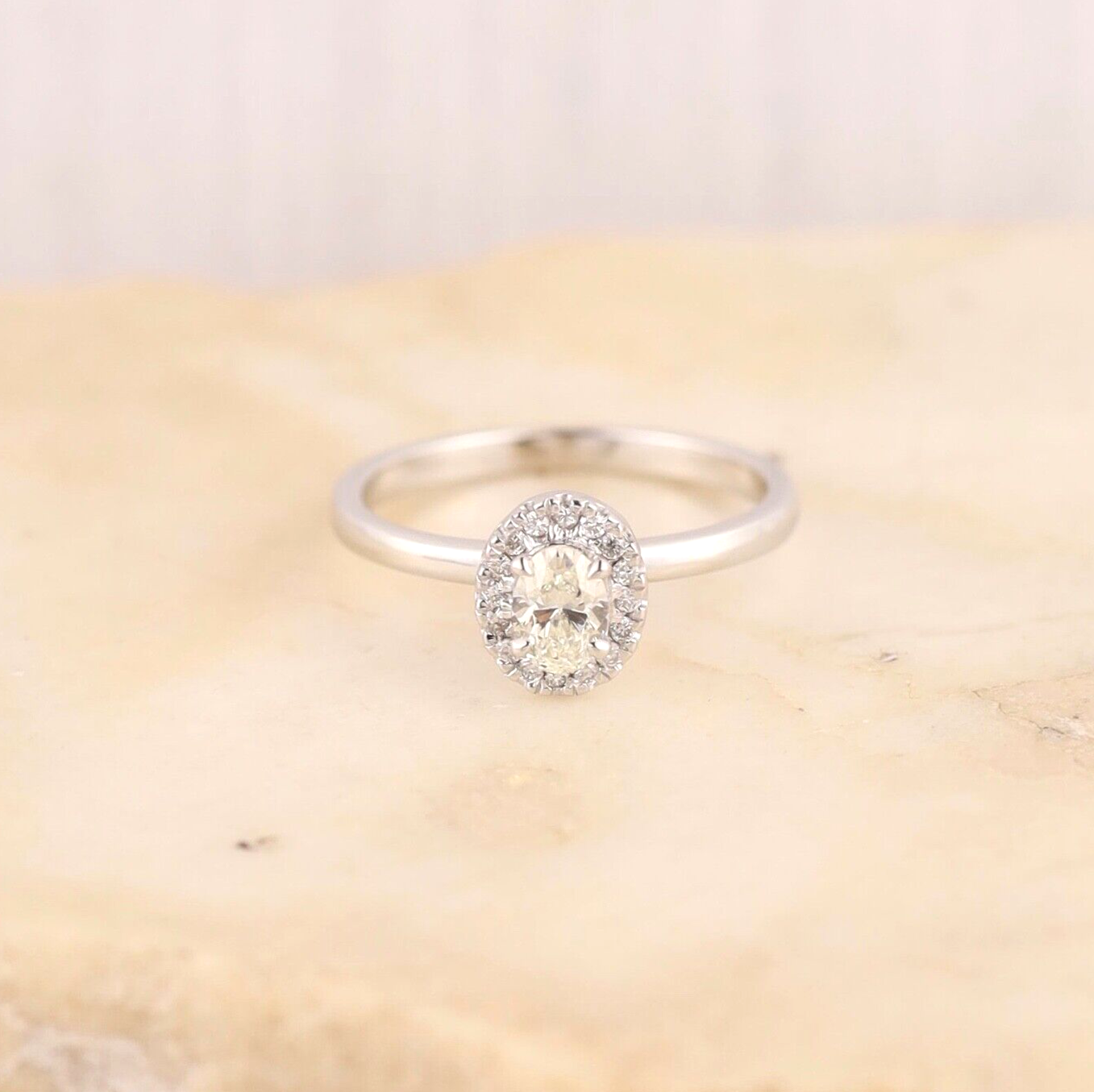 GIA-Certified .31 Carat Diamond w/.08 CTW Engagement Ring 18k White Gold ER0168