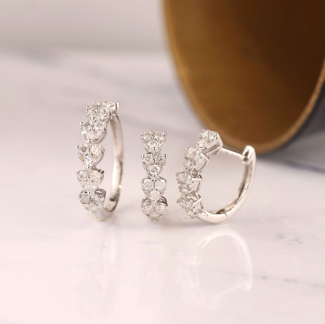1.19 CTW Diamond Jewelry Set 18k White Gold JS21-WG