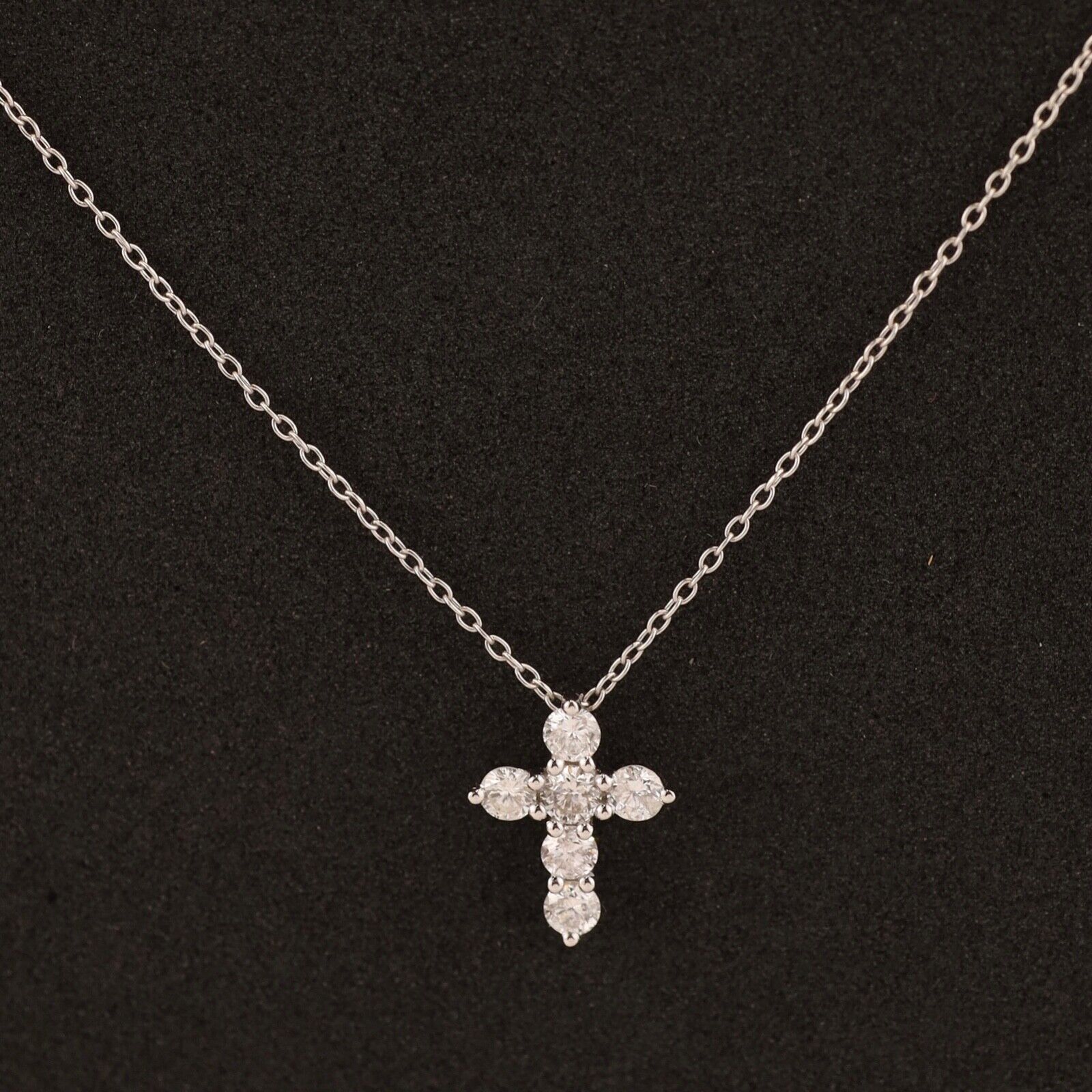 .43 CTW Diamond Cross Necklace 18k White Gold N331-WG