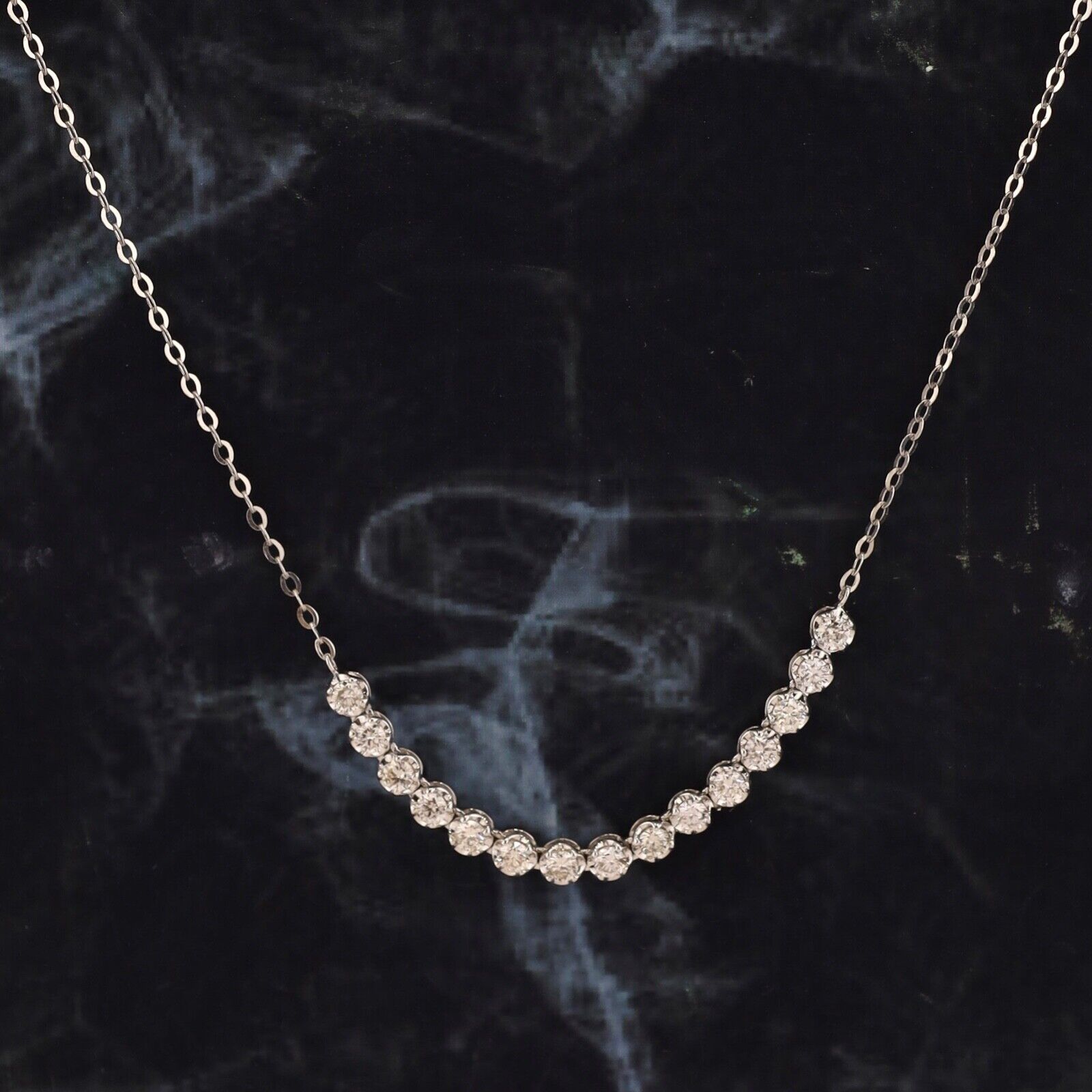 .53 CTW Diamond Necklace 18k White Gold N330