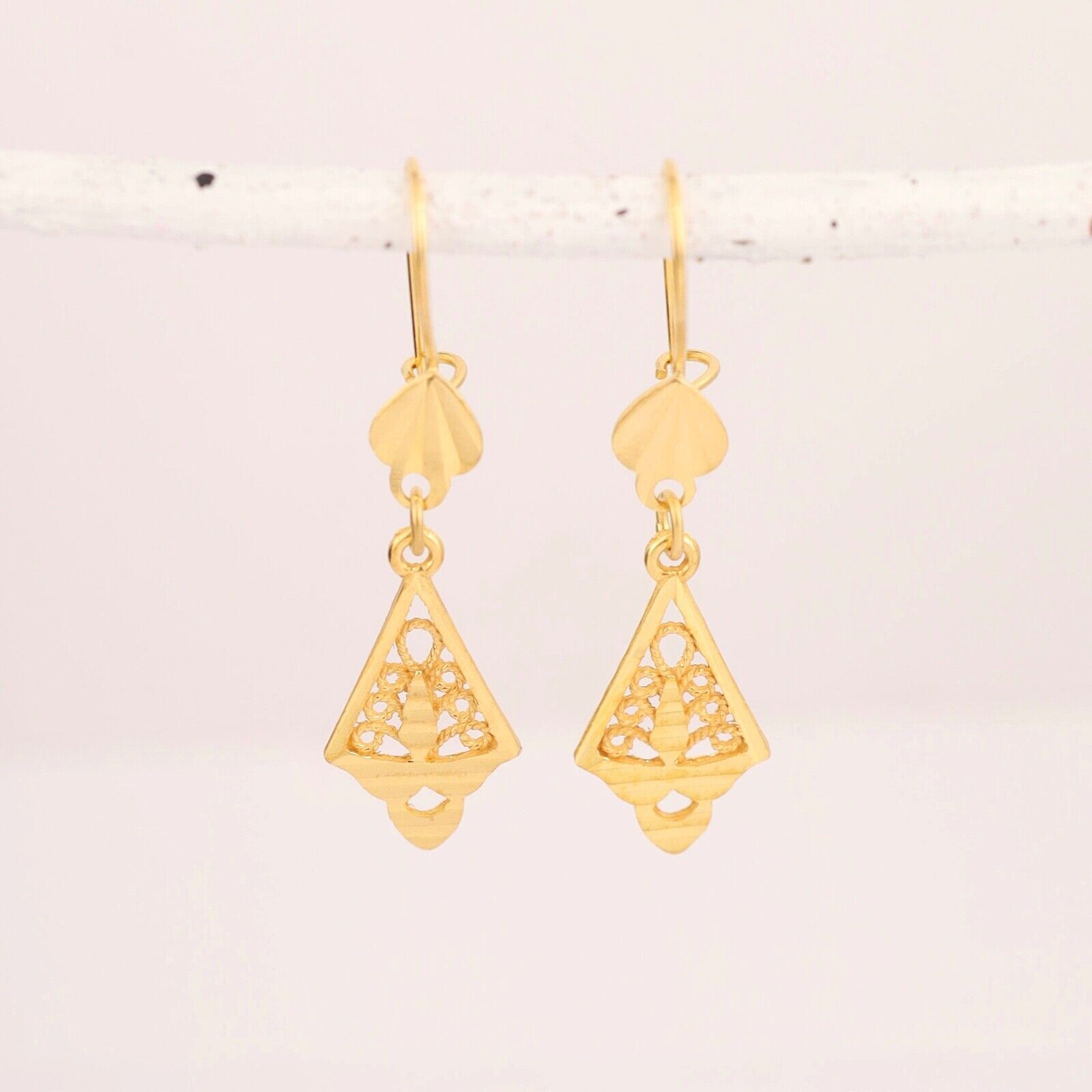 Dangling Earrings 21k Yellow Gold E029