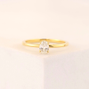 GIA-Certified .32 Carat Diamond Engagement Ring 18k Yellow Gold ER0190