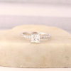 .944 CTW Diamond Engagement Ring 18k White Gold ER0207-WG