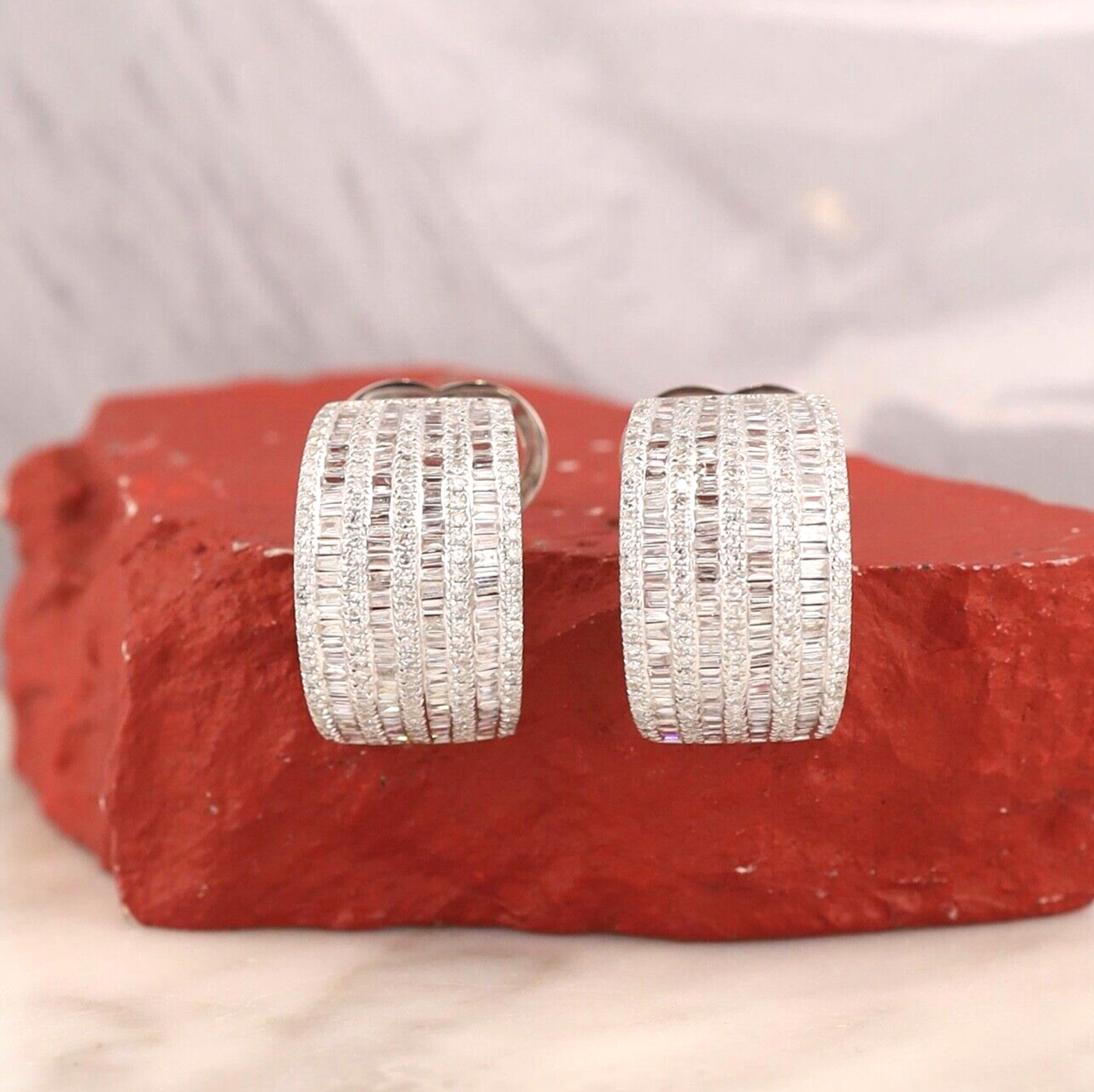 1.828 CTW Diamond Earrings 14k White Gold E036-WG