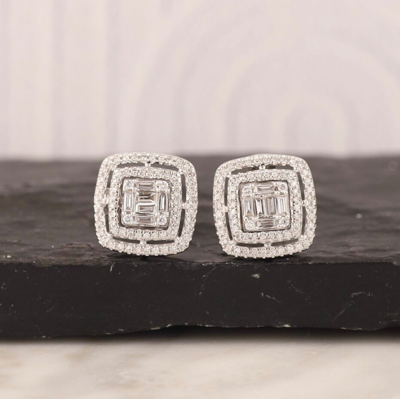 .559 CTW Diamond 3-Way Earrings 14k White Gold E039-WG