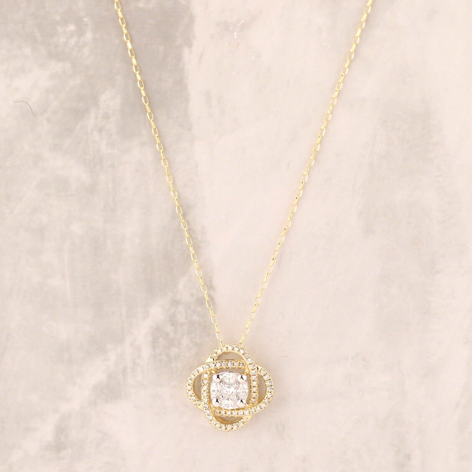.429 CTW Diamond Necklace 14k Twotone Gold JS151N-YG