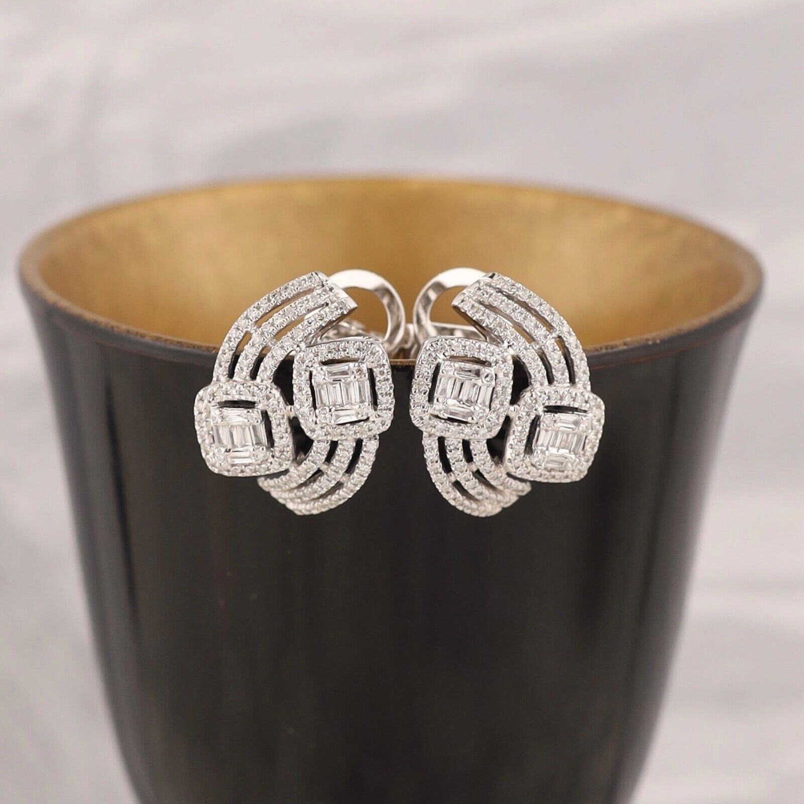 .658 CTW Diamond Earrings 14k White Gold E035-WG
