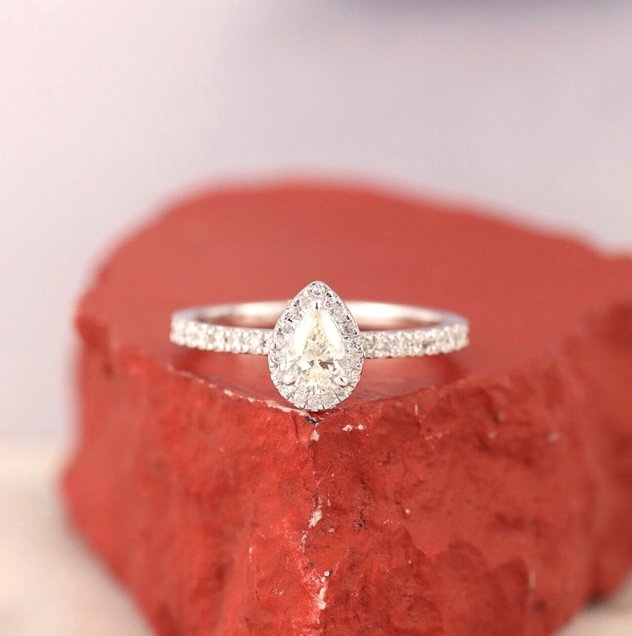 GIA-Certified .30 Carat Diamond w/.194 CTW Engagement Ring 18k White Gold ER0199