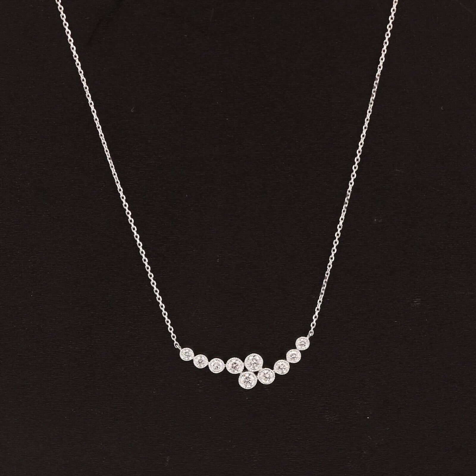 .455 CTW Diamond Necklace 14k White Gold N334-WG