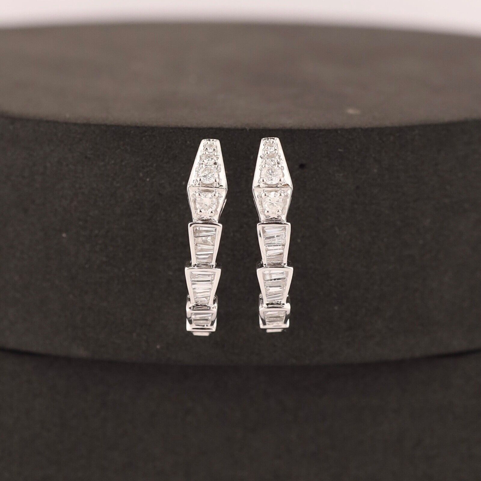 1.00 CTW Diamond Earrings 18k White Gold E043-WG