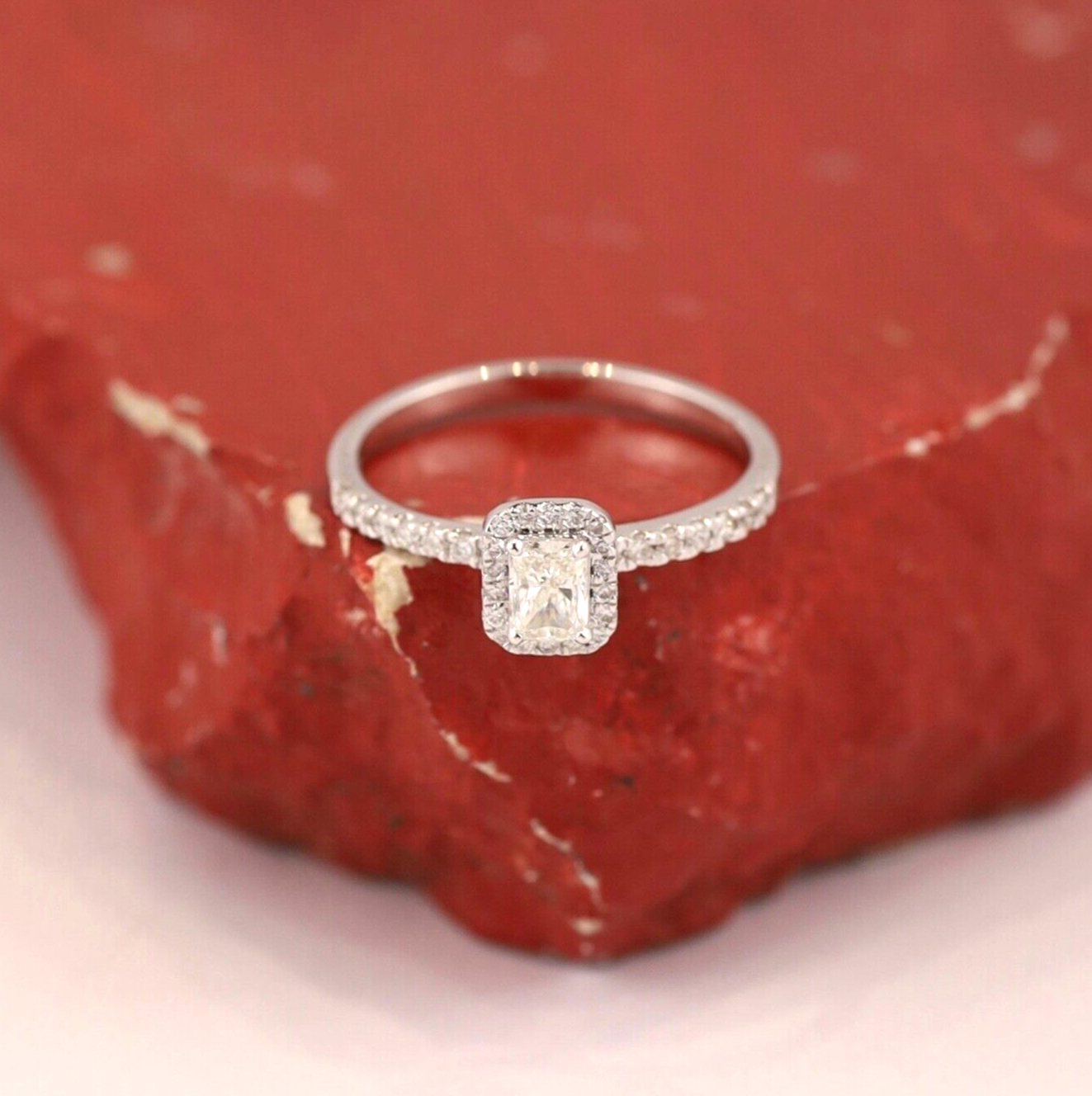 GIA-Certified .30 Carat Diamond w/.212 CTW Engagement Ring 18k White Gold ER0163