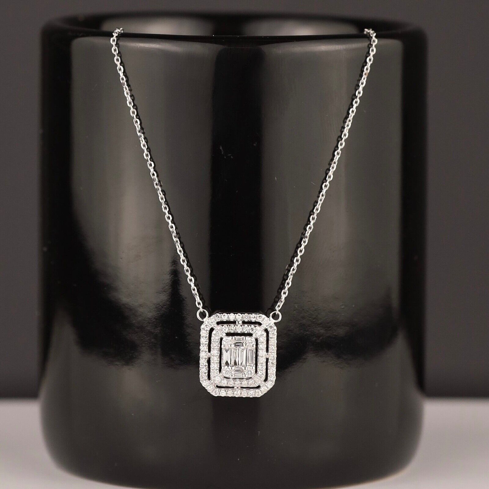 .28 CTW Diamond Necklace 14k White Gold N350-WG