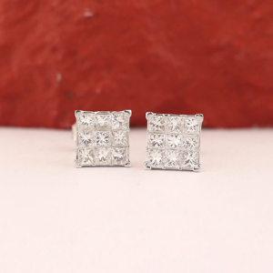 1.20 CTW Diamond Earrings 18k White Gold E042-1 WG