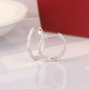 1.02 CTW Diamond Inside & Out Loop Earrings 18k White Gold E063-WG